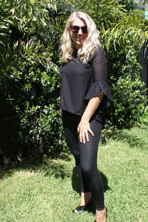 CKM Black sheer top