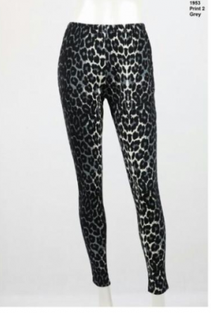 GREY LEOPARD PRINT TIGHTS BY LILIA