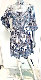 KNEE LENGTH RUFFLE SLEEVE DRESS FROM GEMS BY LORRAINE