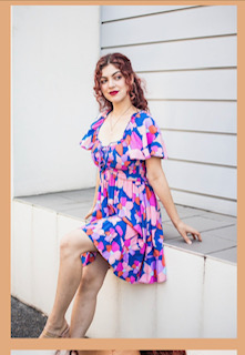 Pretty Multi coloured print dress from FRIA