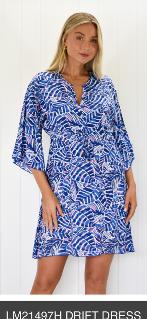 BLUE WHITE & PINK DRESS BY ZEN GARDEN