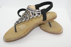 JOYY Black Diamonte Sandal