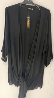 QQ LOOSE JACKET BLACK WITH 3/4 SLEEVES