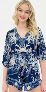 GEMS BY LORRAINE NAVY BLUE PLAYSUIT
